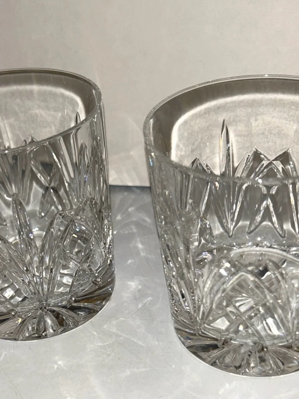 2 Waterford Marquis Brookside 3 5/8” Straight Side Double Old Fashioned Tumblers